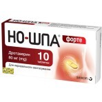 Но-шпа Форте таблетки 80 мг №10 у бліс.: ціни та характеристики