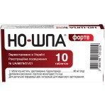 Но-шпа Форте таблетки 80 мг №10 у бліс.: ціни та характеристики