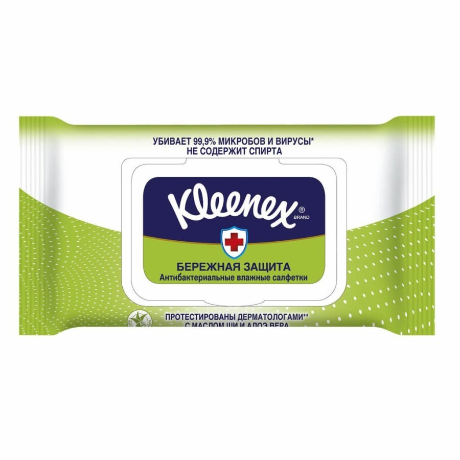 Салфетки влажные Kleenex Antibacterial, 40 шт: цены и характеристики