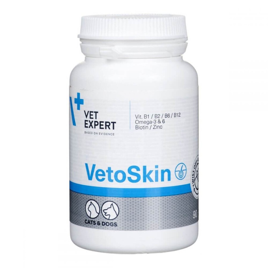 Витамины для животных VetExpert VetoSkin для собак и кошек с дерматологическими нарушениями 90 шт: цены и характеристики