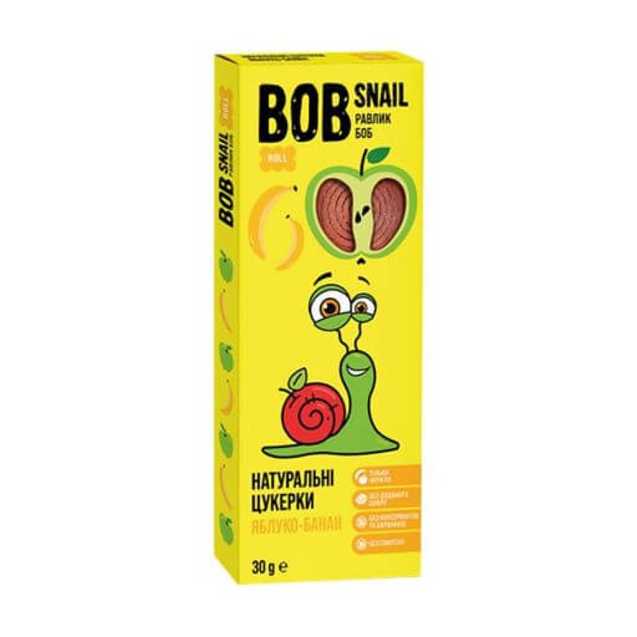 Конфеты Bob Snail Яблоко + Банан 30 г: цены и характеристики