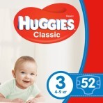 Подгузники Huggies Classic 3 (4-9кг) Jumbo 52 шт: цены и характеристики