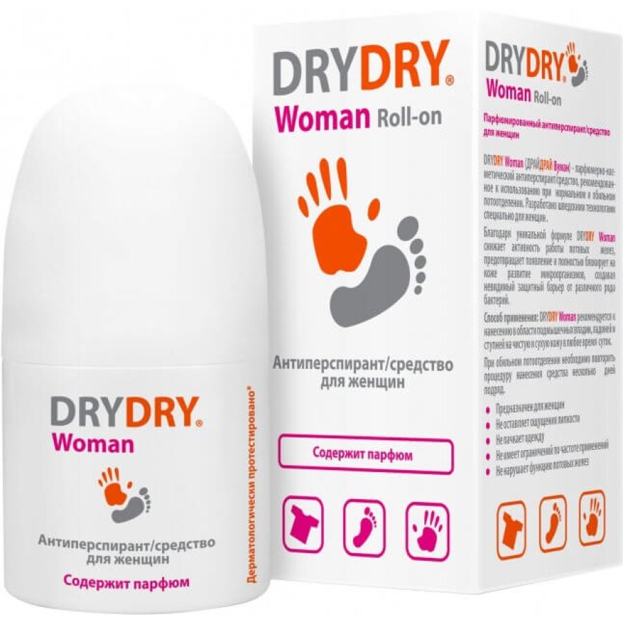 Дезодорант-антиперспірант Dry-Dry Women для жінок 50 мл: ціни та характеристики