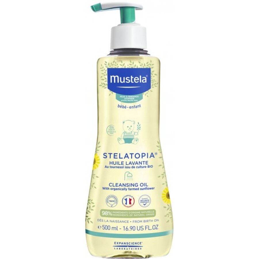 Очищающа олія для ванни Mustela Stelatopia 500 мл: ціни та характеристики