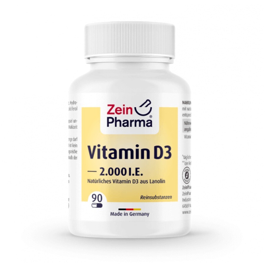 Вітамін D3 із ланоліну ZeinPharma капсули 2000 МО №90: ціни та характеристики