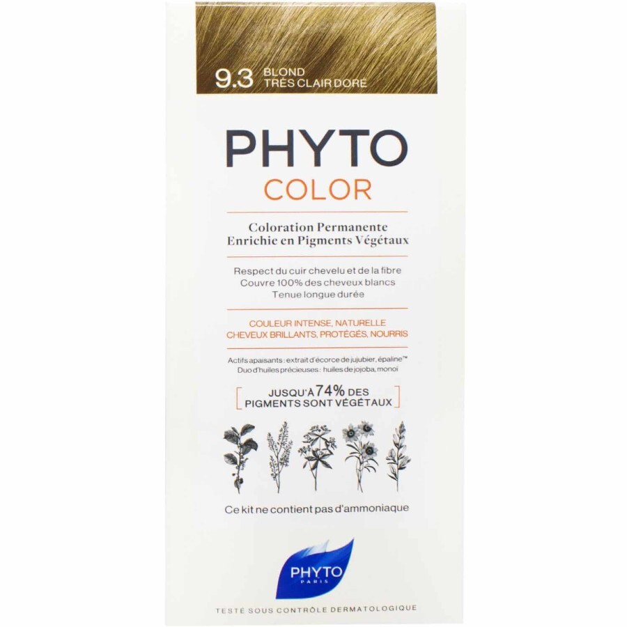 Крем-краска для волос Phyto Color Золотистый блондин тон 9.3 50 мл + 50 мл: цены и характеристики