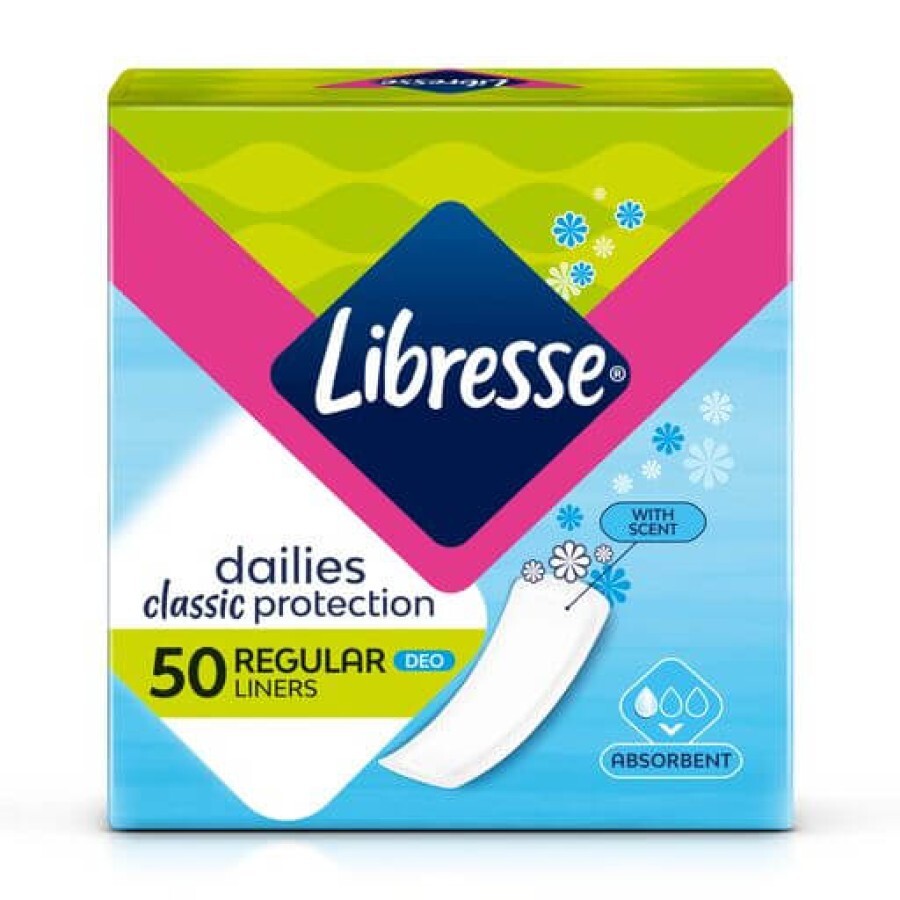 Прокладки щоденні Libresse Dailies Classic Protection Regular Deo, 50 шт: ціни та характеристики
