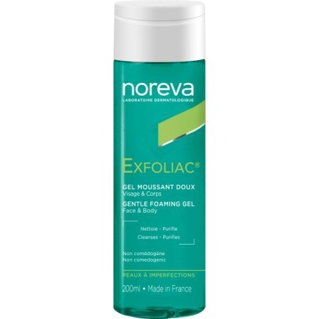 Очищуючий гель Noreva Laboratoires Exfoliac Gentle Foaming Gel для чутливої шкіри, 200 мл