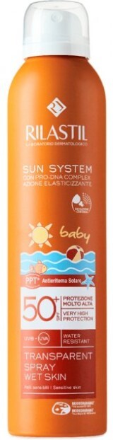 Спрей солнцезащитный прозрачный для детей с SPF 50 Rilastil Sun System 200 мл