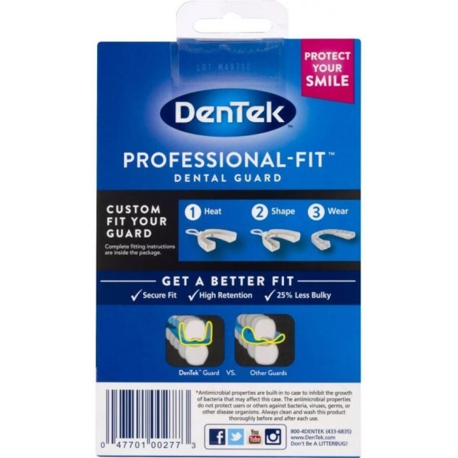 Зубная капа DenTek Профессиональная посадка Максимальная защита : цены и характеристики