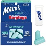 Беруши Mack's Soft Foam Earplugs Original SafeSound из пенопропилена 10 пар