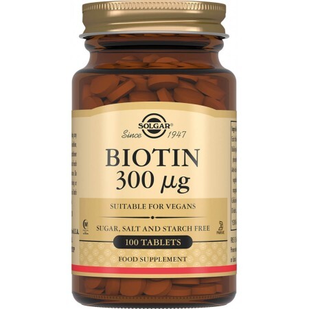 Biotin 300 МСG Solgar таблетки, №100 