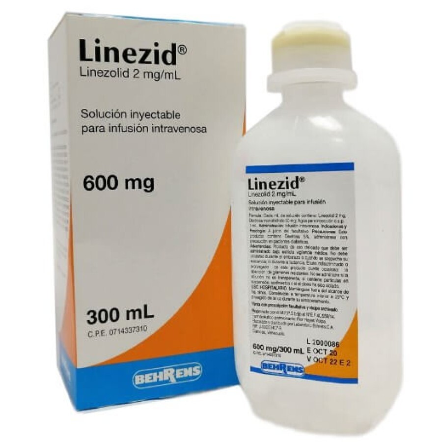 Лінезід р-н д/інф. 600 мг фл. 300 мл: ціни та характеристики
