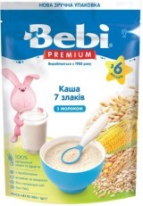 Детская каша Bebi Premium 7 злаков молочная с 6 месяцев,  200 г
