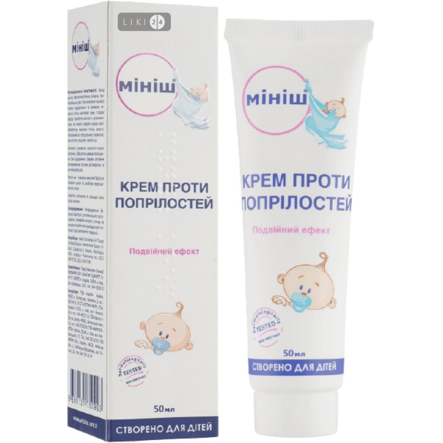Дитячий крем Minish Diaper Rash Cream Косметичний для догляду за проблемною шкірою, 50 мл: ціни та характеристики