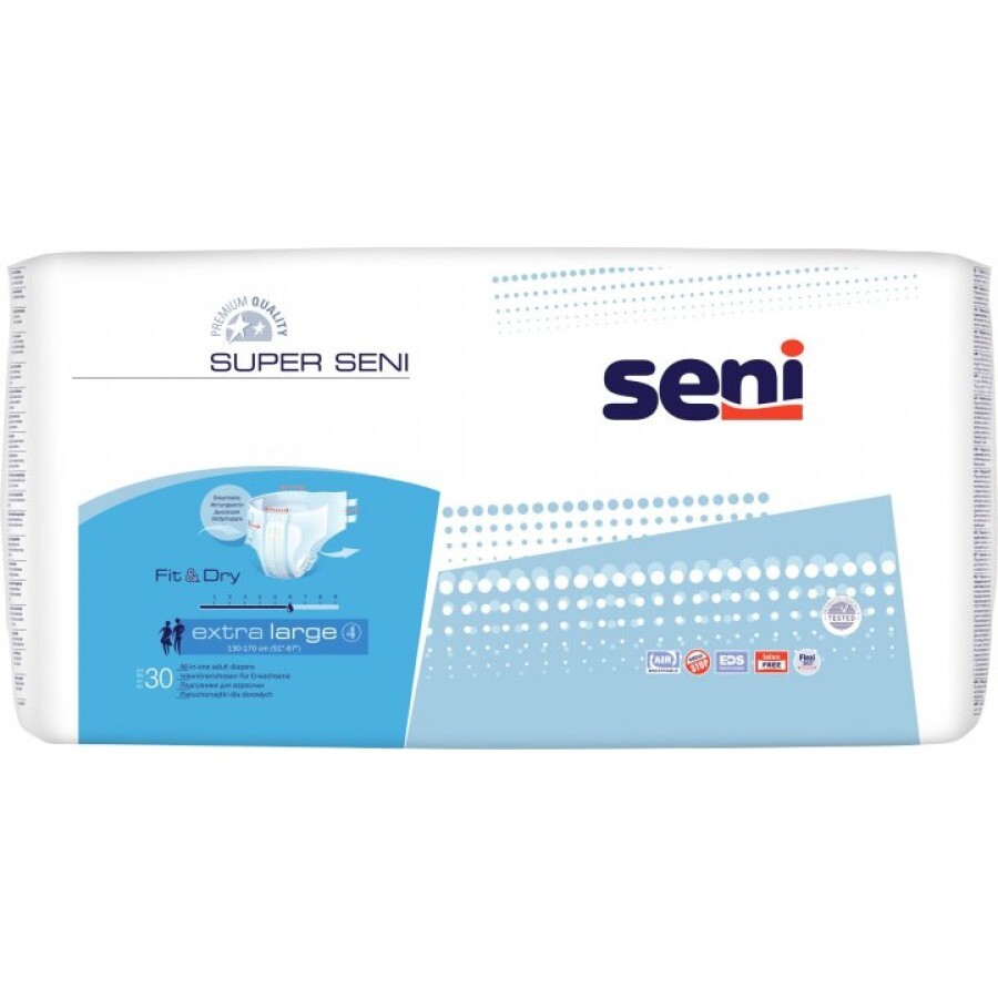Підгузки для дорослих Seni Super Extra Large 30 шт: ціни та характеристики