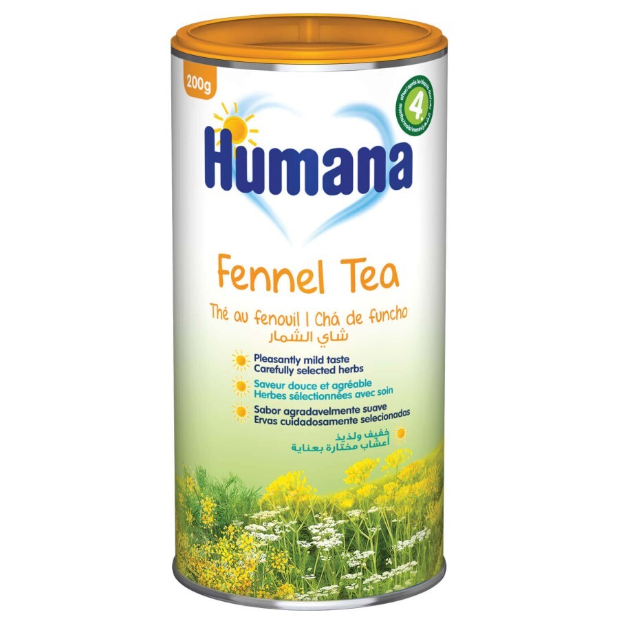 Чай Humana с фенхелем и тмином, с 4х месяцев, 200 г: цены и характеристики