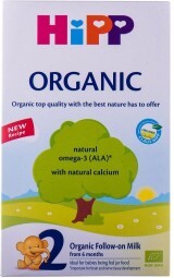 Смесь Hipp Organic 2 сухая молочная для детей с 6 месяцев, 300 г