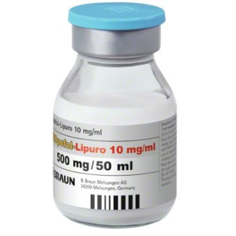 Пропофол-Липуро 1% эмул. д/инф. 10 мг/мл фл. 50 мл №10: цены и характеристики