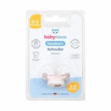 Ортодонтическая силиконовая пустышка без кольца, 0-2 месяца, 1 шт, Baby Nova