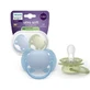 Philips Avent Ультра м'яка пустушка Philips Avent Ультра м'яка пустушка, синьо-зелена, 0-6 місяців, SCF091/37, 2 штуки, Philips