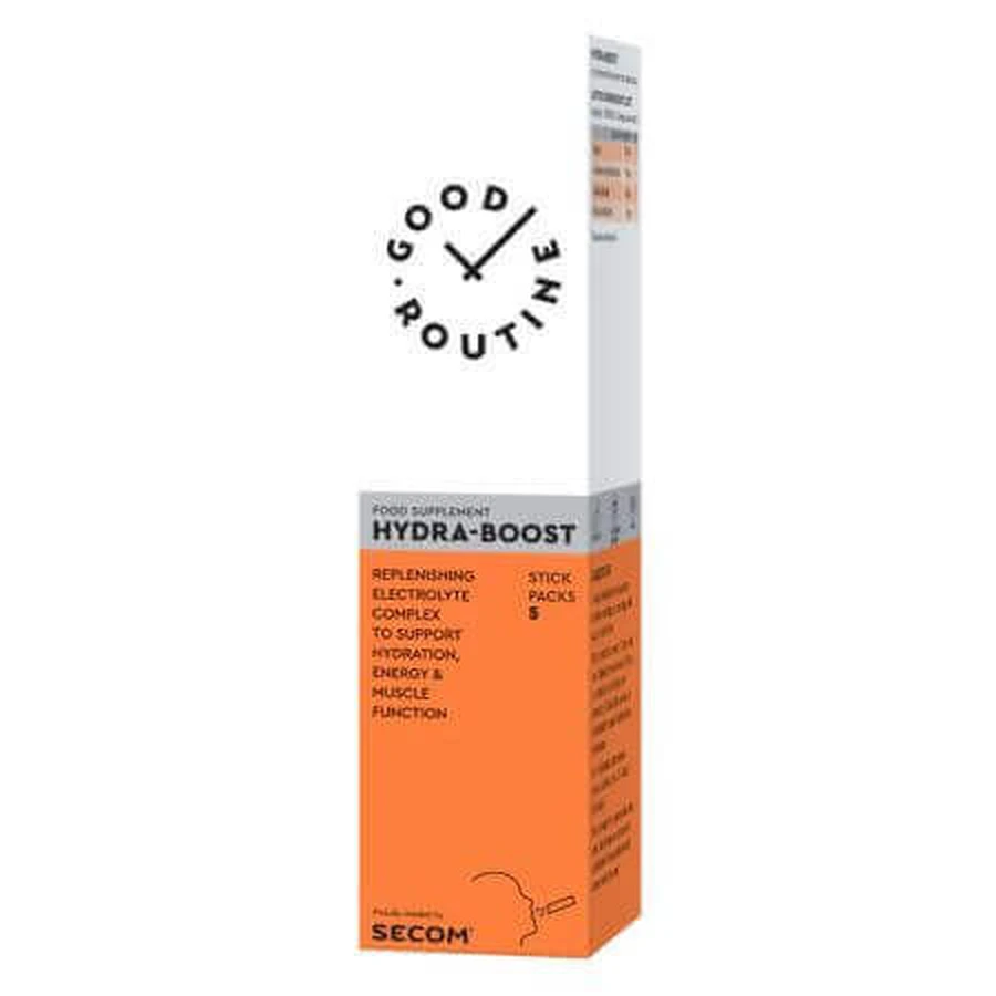 Hydra-Boost, малиновий смак, 5 рідких пакетиків по 50 мл, Good Routine: ціни та характеристики