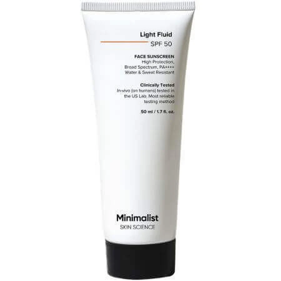 Легкий флюид для лица с SPF 50 PA++++, 50 мл, Minimalist: цены и характеристики