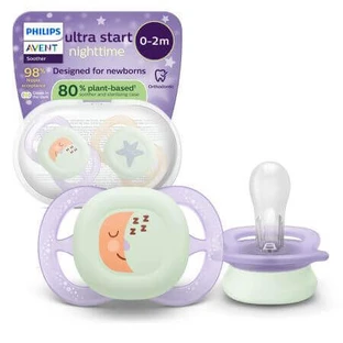 Пустышка Philips Avent Ultra Start Пустышка Philips Avent Ultra Start, Луна, 0-2 месяца, SCF075/17, 2 штуки, Philips