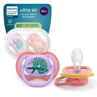 Philips Avent Ультра пустушка Philips Avent Ультра пустушка, фіолетова/рожева, 18 місяців+, SCF349/47, 2 штуки, Philips