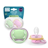 Philips Avent Ultra Air Pacifier Philips Avent Ultra Air Pacifier, розовый/зеленый, 6-18 месяцев, SCF087/12, 2 штуки, Philips