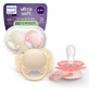 Philips Avent Ультра м'яка пустушка Пустушка Philips Avent, рожево-помаранчева, 0-6 місяців, SCF091/38, 2 штуки, Philips