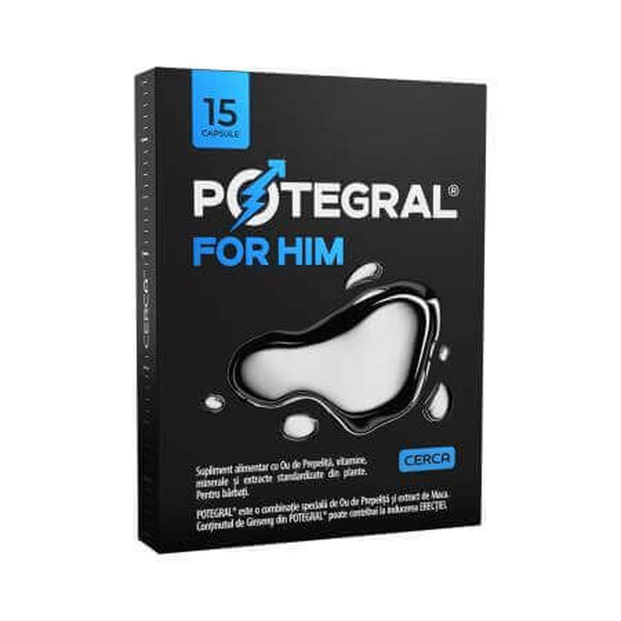 Добавка для потенції Potegral For Him, 15 капсул, Air7: ціни та характеристики