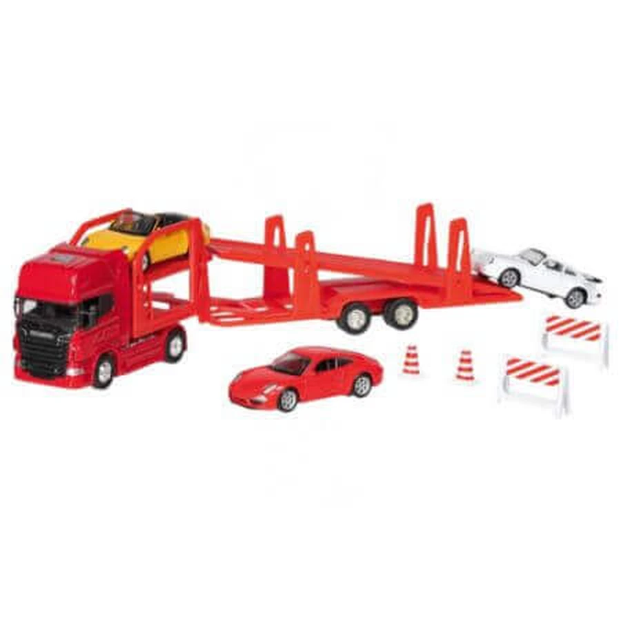Литой грузовик-транспортер Scania V8, масштаб 1:60-64, 3 года+, Goki: цены и характеристики