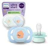 Пустушка Ultra Start Philips Avent Пустушка Ultra Start, фігурка, 0-2 місяці, SCF075/14, 2 штуки, Philips