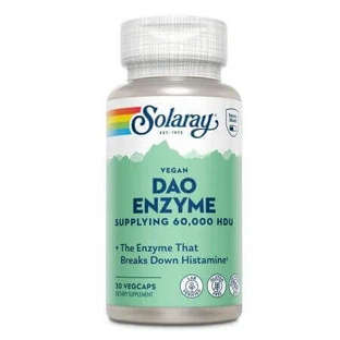 Стандартизований екстракт з паростків гороху DAO Enzymes, 60000 HDU, 30 капсул, Solaray