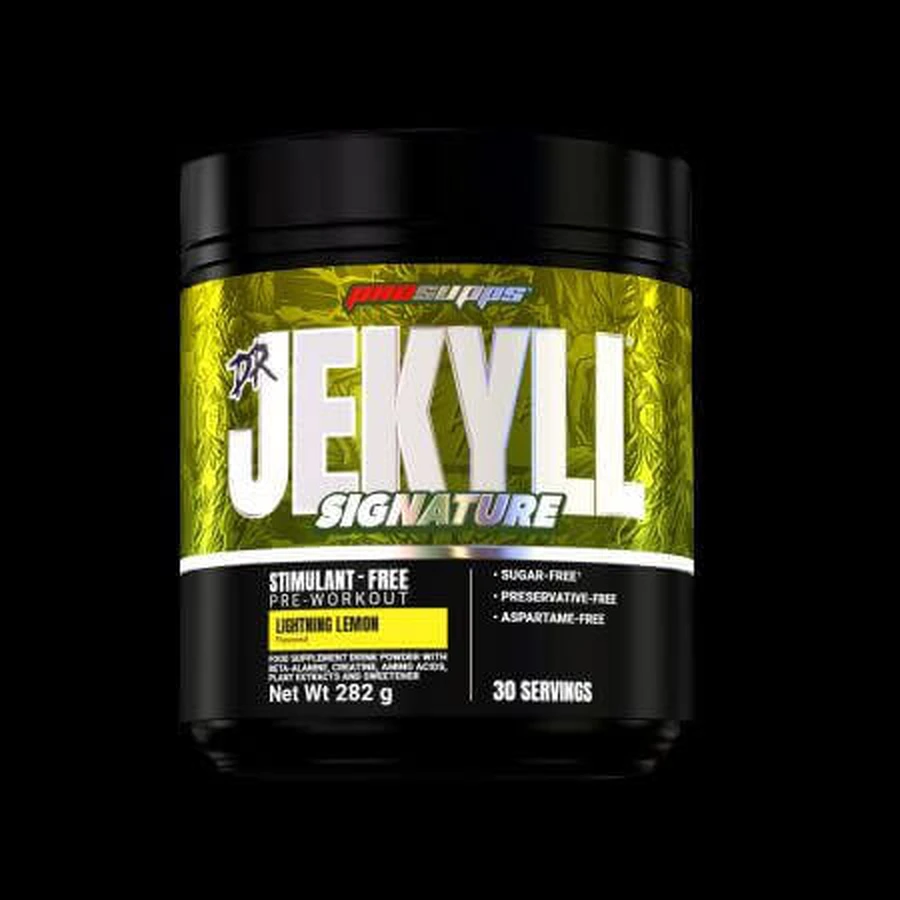 Предтренік без кофеїну Dr Jekyll Signature, Блискавичний лимон, 282 г, Prosupps: ціни та характеристики