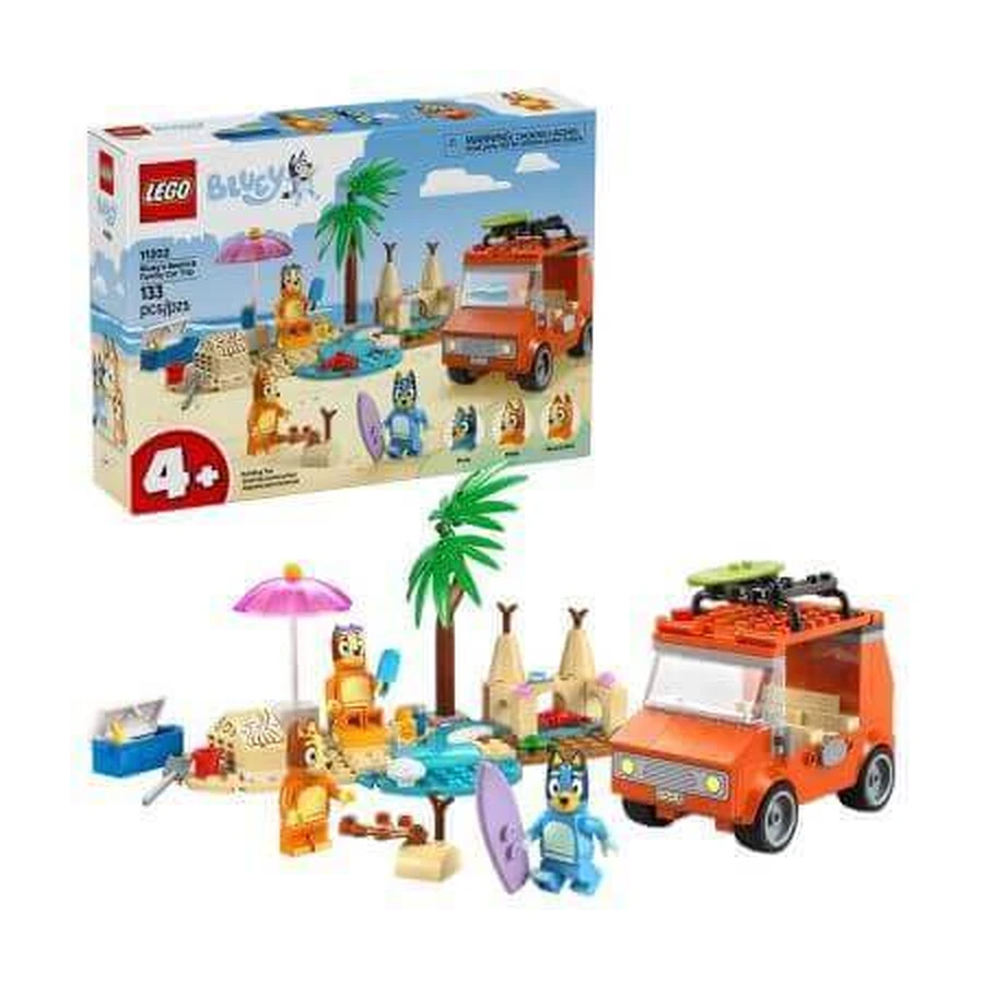 Семейное путешествие Блю с машиной на пляж, 4 года+, 11202, 133 детали, Lego Bluey: цены и характеристики
