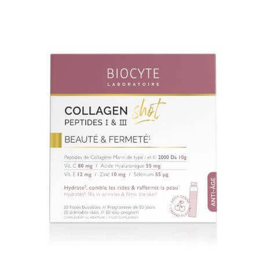 Коллаген Шот, 10 флаконов, Biocyte: цены и характеристики