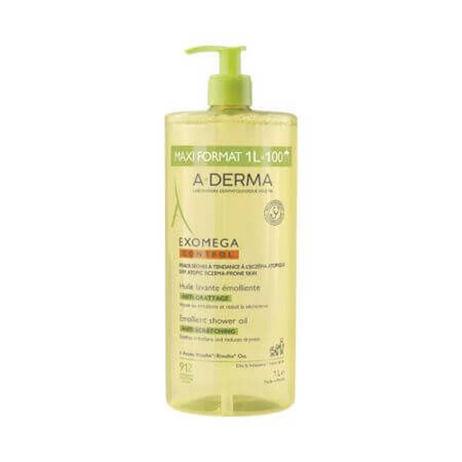 Пом'якшувальна олія для душу, суха шкіра, атопічна шкіра Exomega Control, 1 л, A-Derma: ціни та характеристики