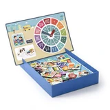 Обучающая игра "Магнитные часы", 28x18 см, 5 лет+, 96 деталей, Apli Kids