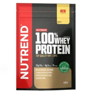 Порошок сывороточного протеина 100% Whey protein, со вкусом ванили, 400 г, Nutrend