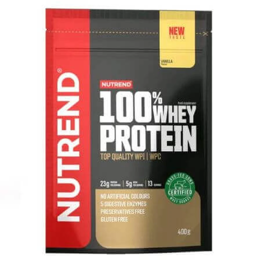 Порошок сывороточного протеина 100% Whey protein, со вкусом ванили, 400 г, Nutrend: цены и характеристики