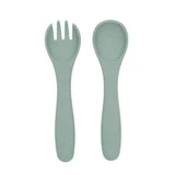 Набір силіконових виделок і ложок Platinum, Sage Green, Kikka Boo