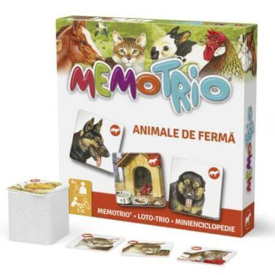 Обучающая игра Memotrio, Животные на ферме, 3 года+, Star-E: цены и характеристики