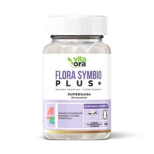 Flora Symbio Plus Super Gelee, ванільний смак, 60 желе, Vita Ora