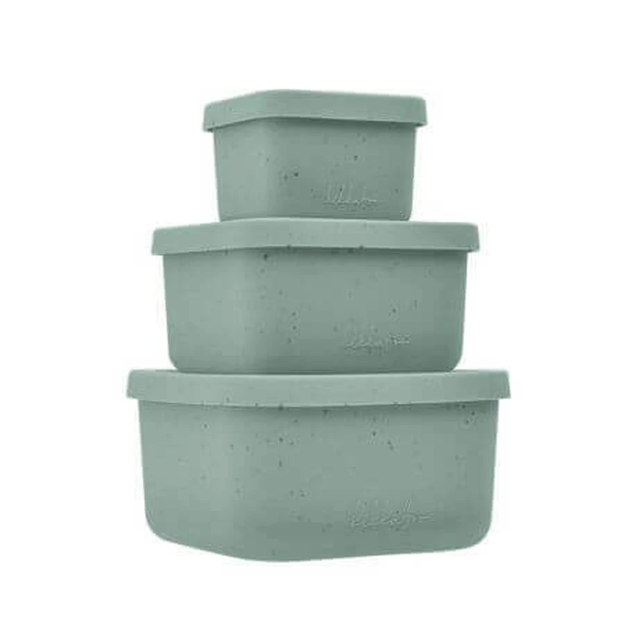 Набор из 3 детских силиконовых баночек для закусок Platinum, Sage Green, Kikka Boo: цены и характеристики