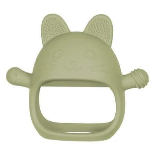 Прорізувач для зубів з силікону, Raw Green, Kitty, 3 місяці+, Appekids