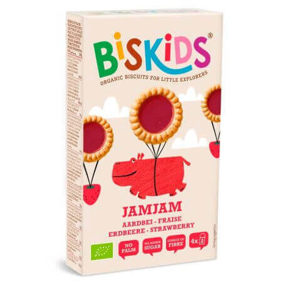 JamJam Печенье с клубникой эко Biskids, 120 г, Белкорн: цены и характеристики