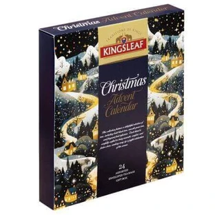 Різдвяний чай асорті Kingsleaf Різдвяний календар Kingsleaf, 24 пакетики, Basilur