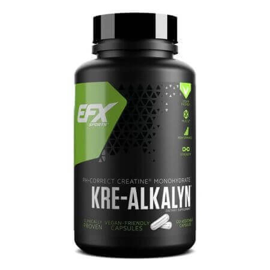 Креатин моногідрат Kre-Alkalyn, 120 вегетаріанських капсул, Efx Sports: ціни та характеристики